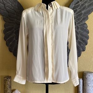 Como Vintage Button Down Blouse Shirt Top